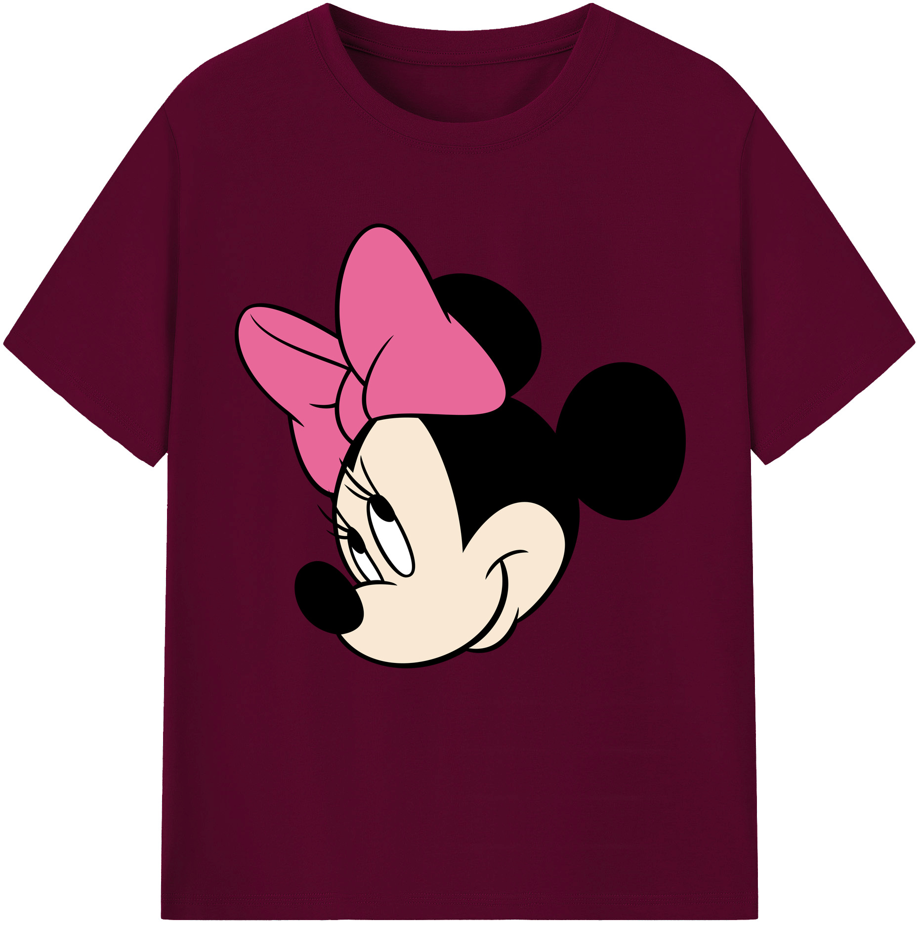 （画像用） ミッキーマウス Mickey Mouse レディースカジュアルプリントTシャツ（綿100％）